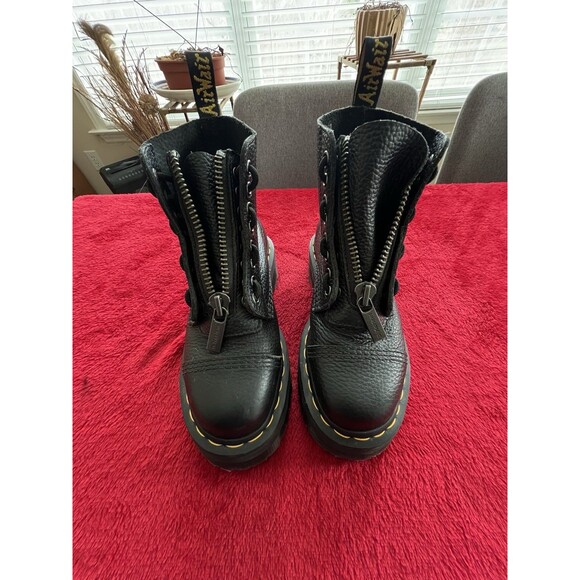 Dr. Martens Sinclair Combat Boots Womens Size 5 Black Platform Jungle Zip Quad - Picture 4 of 11